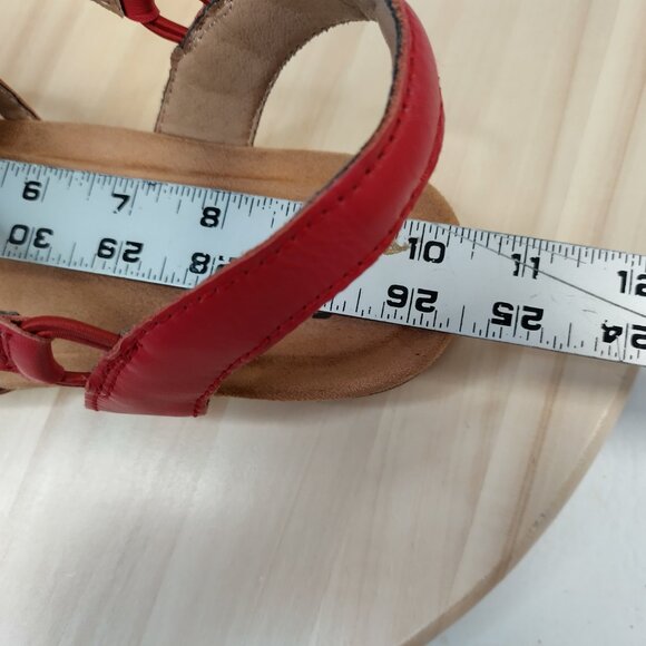 Earth Origins Berri Red Fisherman Strappy Slip-on Sandals Women US 9.5 - Picture 14 of 15